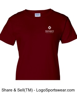 Southwest Church Womens T-shirt - Red Design Zoom